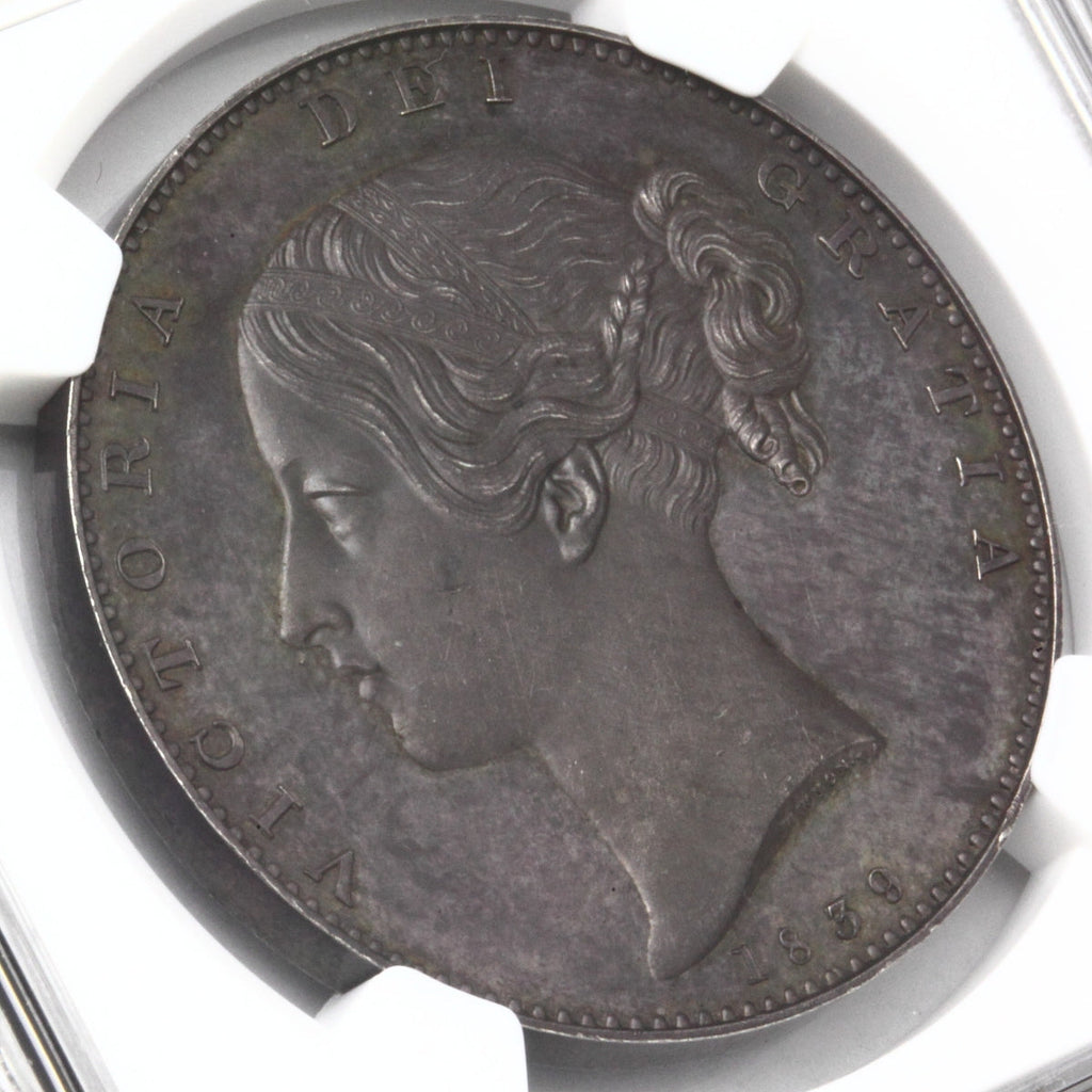 販売実績-イギリス 1839年 ヴィクトリア クラウン銀貨 PF63(NGC)-UNIVERSAL COIN